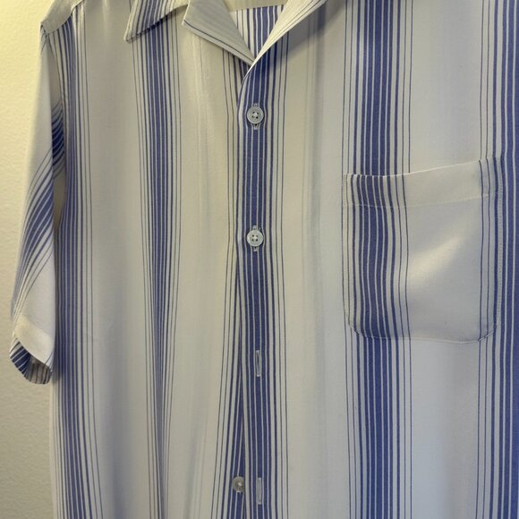 Waco Maria Stripe Open Collar Shirt - Picture 5 of 8